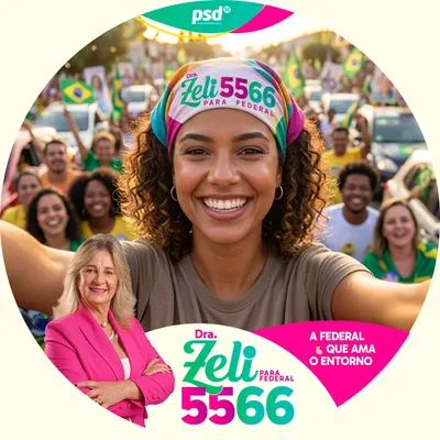 A mesma foto na moldura redonda de foto de perfil.